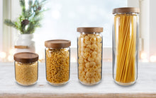 Load image into Gallery viewer, Kitchen basics Beveled Canister with Wood Lid