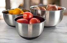 Load image into Gallery viewer, KITCHEN BASICS Anti-Skid Bowl Stainless Steel with Transparent Lid
