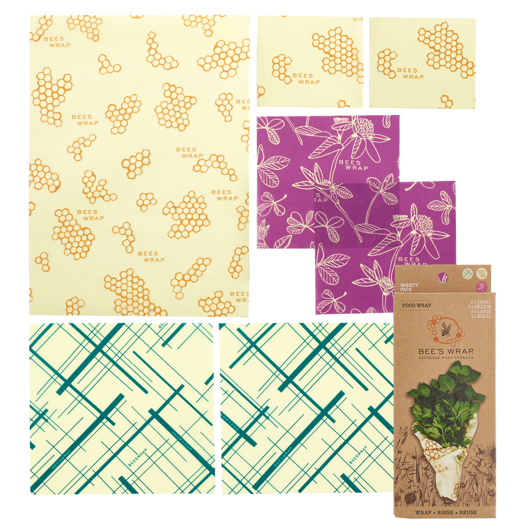 BEE'S WRAP Variety Pack Wrap 7/ST Assorted Size/Design