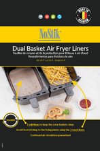 Load image into Gallery viewer, NOSTIK Air Fryer Liners Dual Basket 4 Pieces
