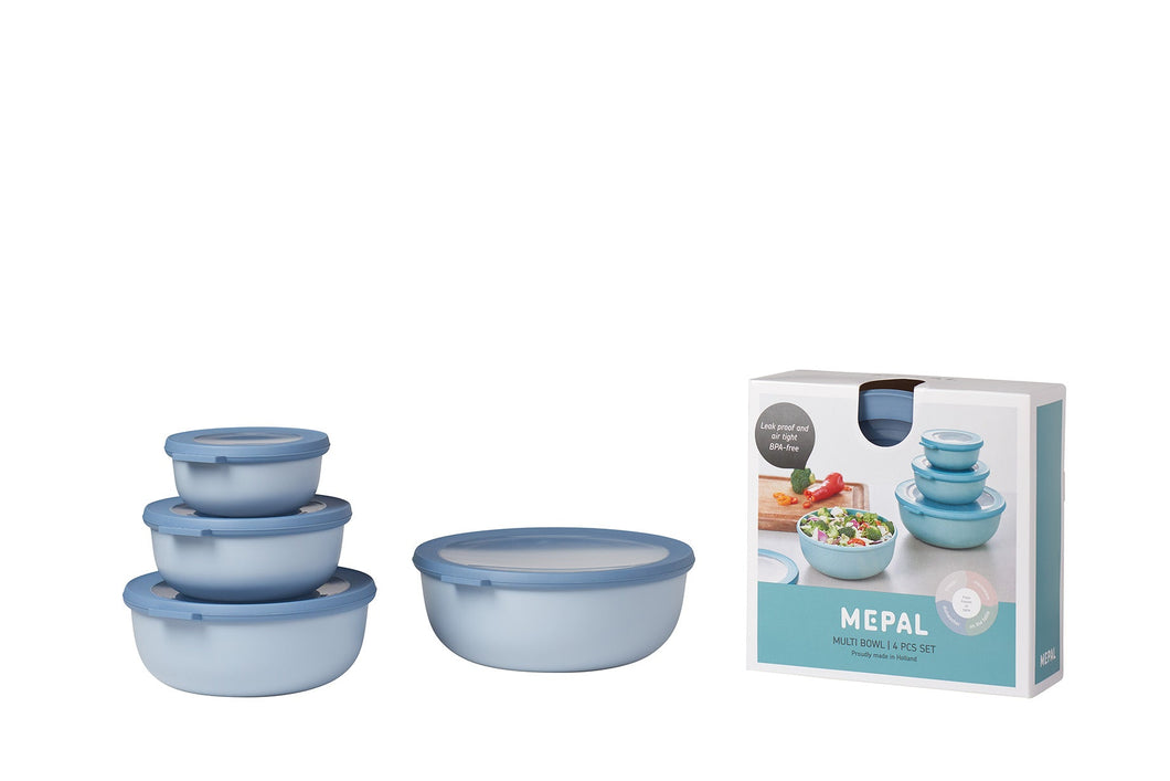 Mepal Cirqula 4Pc. Round Shallow Multi Bowl Set