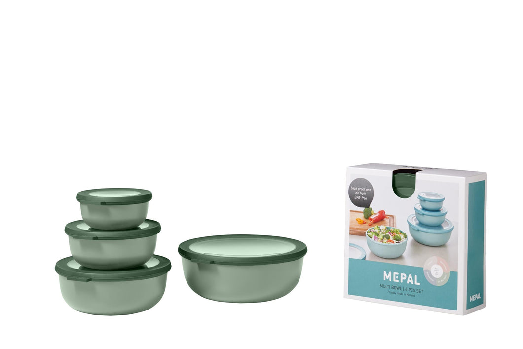 Mepal Cirqula 4Pc. Round Shallow Multi Bowl Set