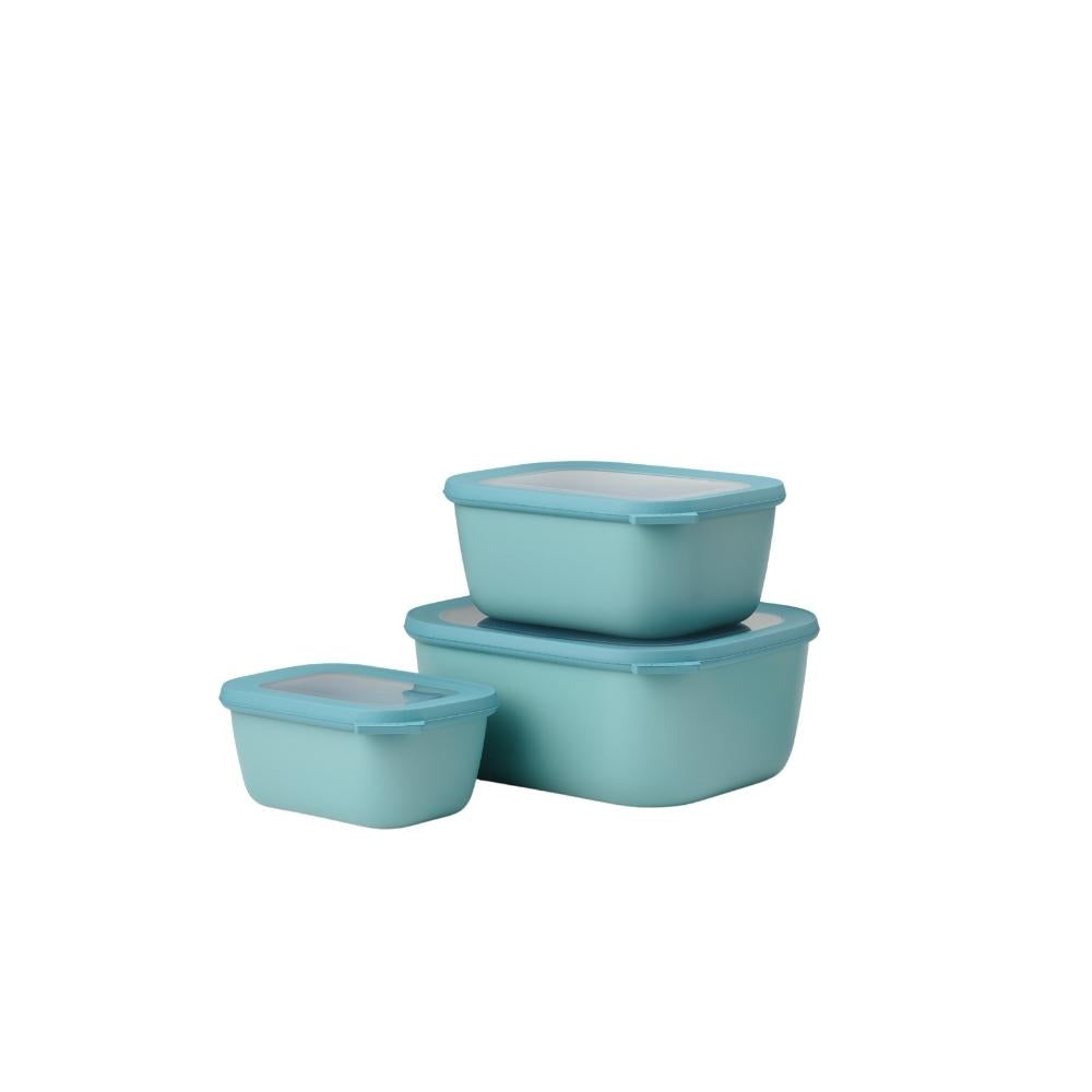 Mepal Cirqula 3Pc. Rectangular Deep Multi Bowl Set