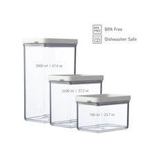 Load image into Gallery viewer, Mepal Omnia 3Pc. Rectangular Storage Box Set
